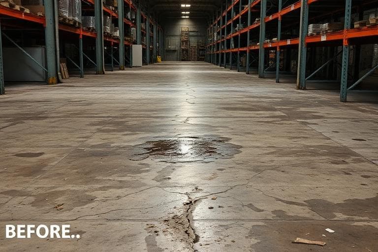 Before professional cleaning - Pressure Wash, Warehouse, Gracemere by Ozzie Commercial & Industrial Cleaners