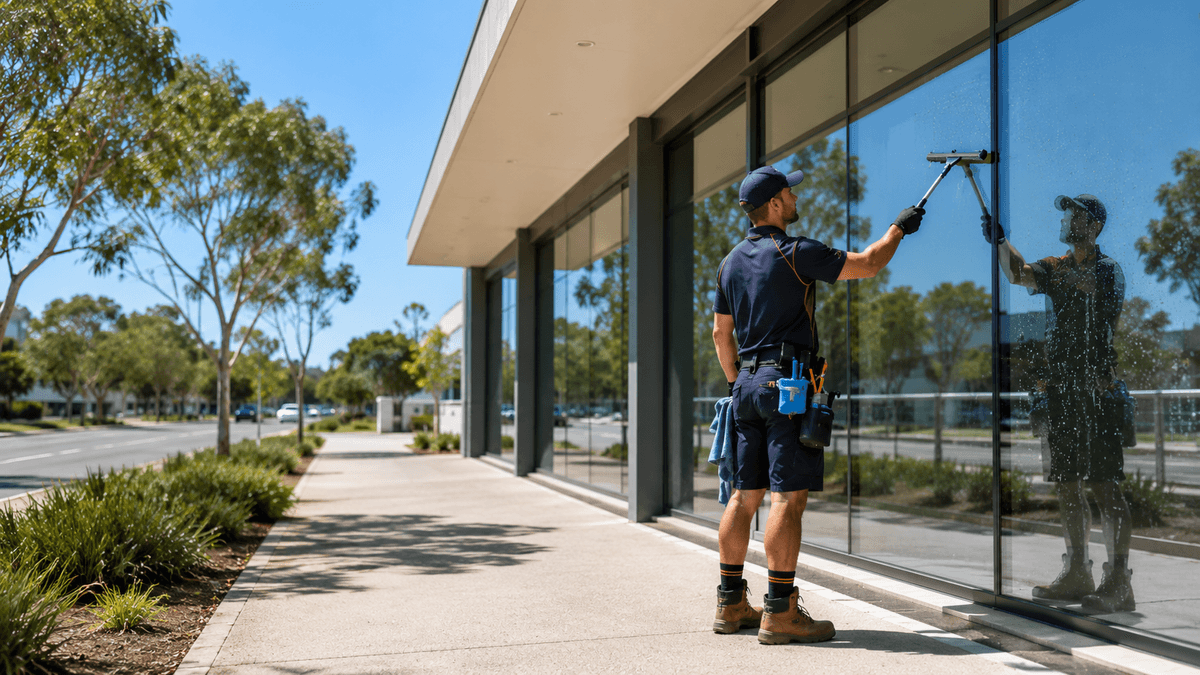 Commercial Window Cleaning - professional commercial cleaning service in Central Queensland by Ozzie Commercial & Industrial Cleaners